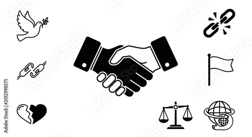 Konstfotografi Handshake business agreement partnership.