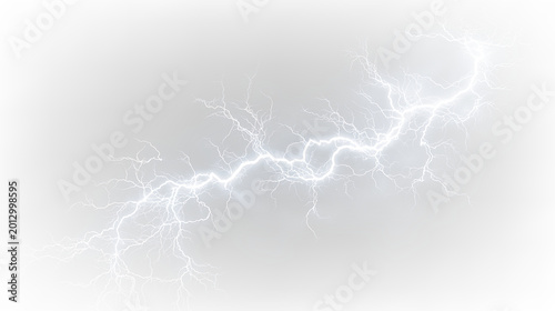 Принти на полотні Lightning bolt on a transparent background for use in various designs and artwor