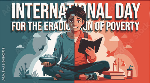 Canvastavla Young adult reading and eating in a casual setting for International Day for the