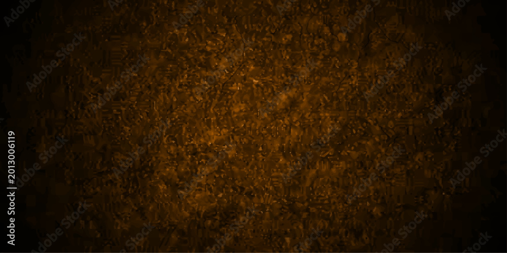 Fototapeta premium A dark brown chocolate grunge background features an aged vintage texture with rusty metal patterns and a rough dirty surface for an antique textured design backdrop