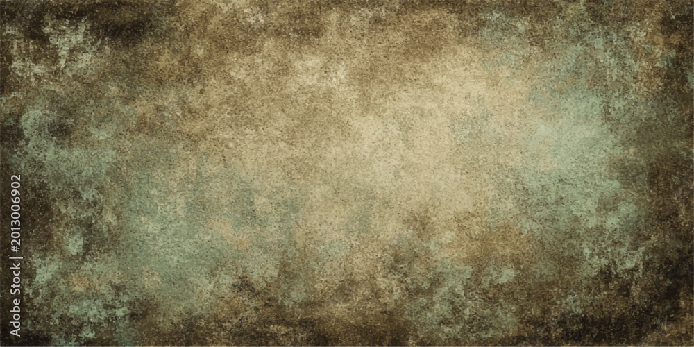 Fototapeta premium Antique aged parchment paper with a worn vintage grunge texture and stained brown pattern provides a blank retro wallpaper backdrop for an ancient textured surface