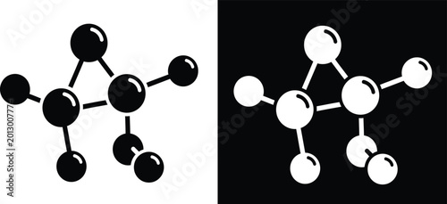 Tableau sur toile Molecule icon collection