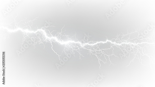 Foto Lightning bolt on a transparent background for graphic design use in various pro