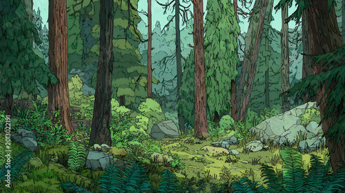 Beautiful Forest Trees and Peaceful Nature Views