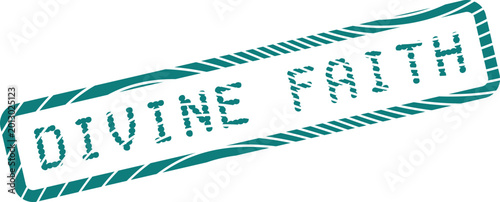 Tableau sur toile An inspiring Divine Faith rubber stamp emblem representing unwavering spiritual