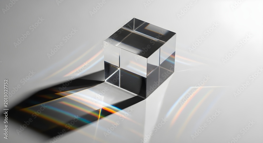 Fototapeta premium Prism refracting light spectrum colors.