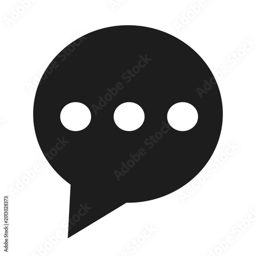 black speech bubble