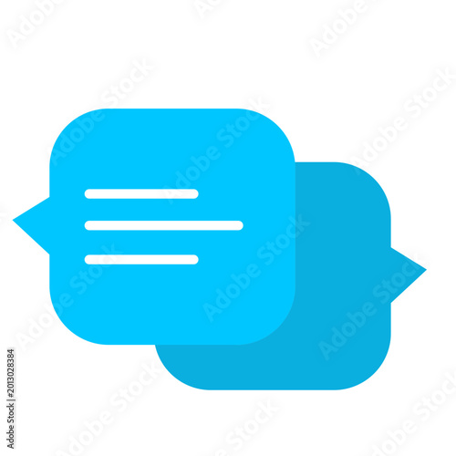 Blue Chat Bubble Icon Collection for Messaging App
