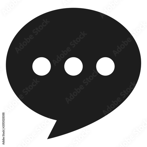 black speech bubble icon