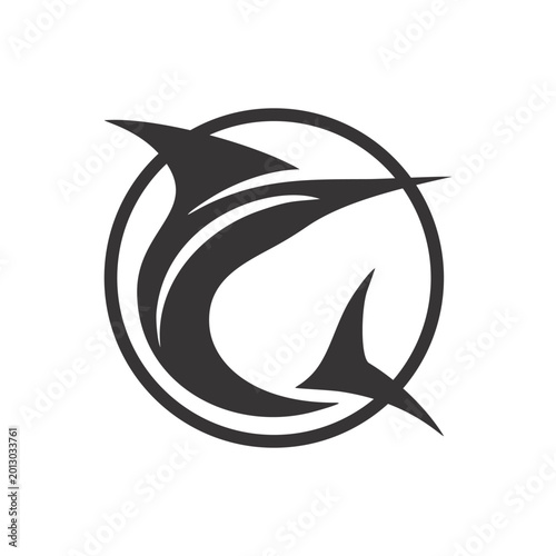 Abstract marlin fish logos in modern style. Perfect for brand identity, business logo, startup and corporate design use.