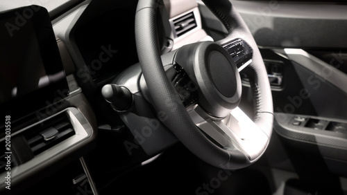 Tableau sur toile EV Car steering wheel