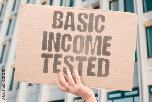 Принти на полотні "Basic Income Tested" Randomized controlled trials of unconditional cash grants consistently show improved participant health outcomes