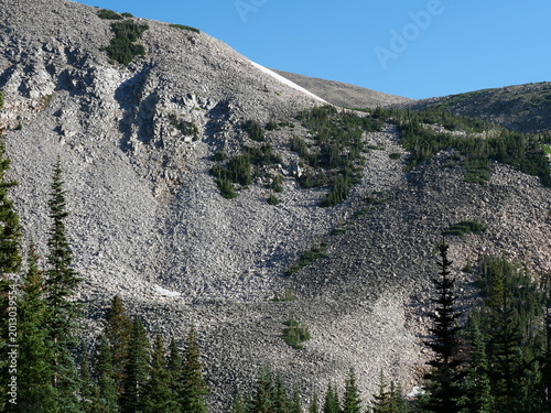 Steep Alpine Talus Slope in Indian Peaks Wilderness Colorado