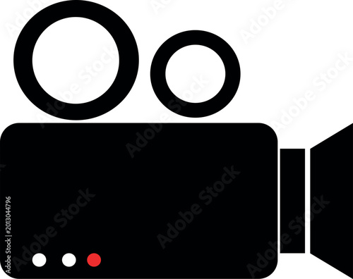 Video camera icon. Cinema camera icon. Film camera, Movie camera icon. Vector icon EPS 10