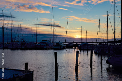 Sunset in the Marina
