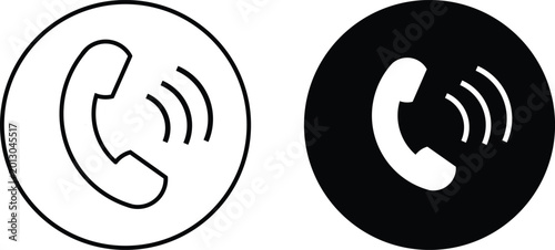 Fotografie Incoming call icon set