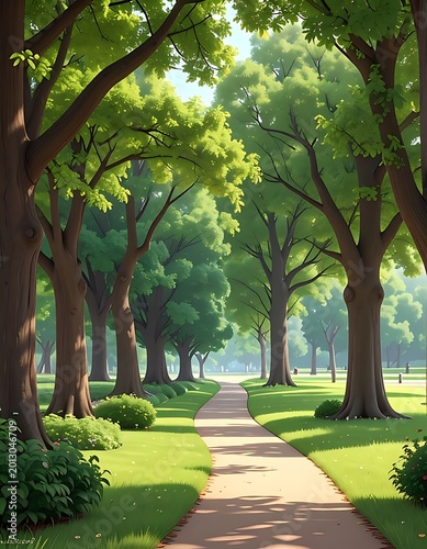 Sunny park pathway (8)