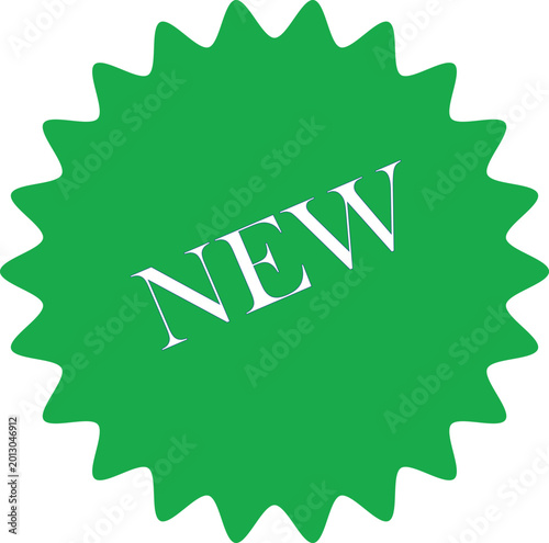 Green gear icon with new label