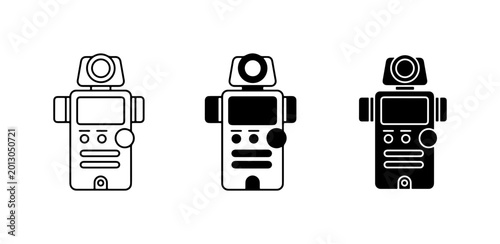 Fotografie Light Meter Icons, Photography Meter Symbols, Exposure Meter Vector Graphics for