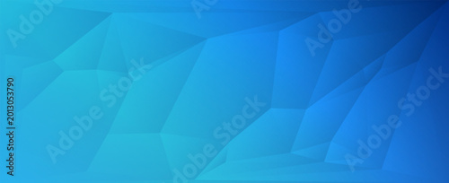 Abstract Blue Gradient Geometric Triangle Pattern Low Poly Vector Background
