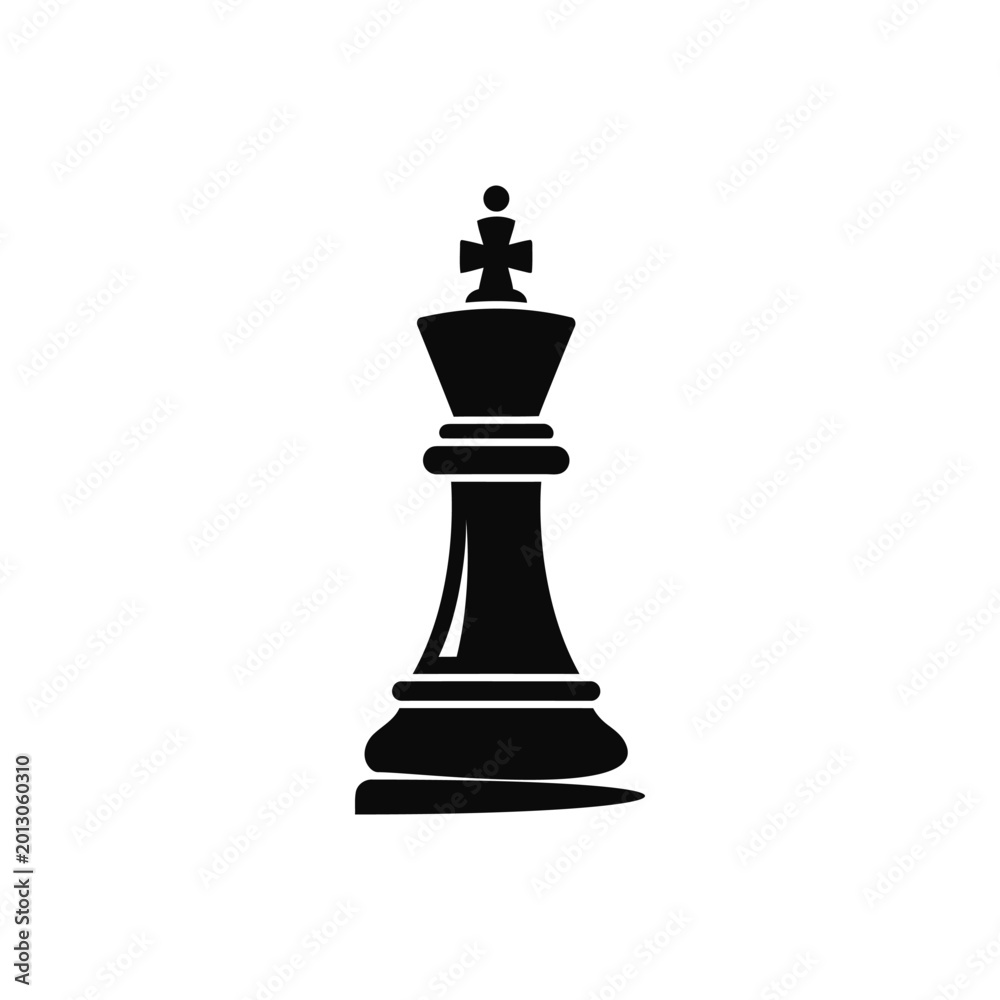Fototapeta premium Black Chess King Piece Symbolizing Strategy and Leadership
