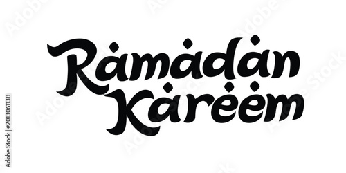 Ramadan Kareem typography decoration design.