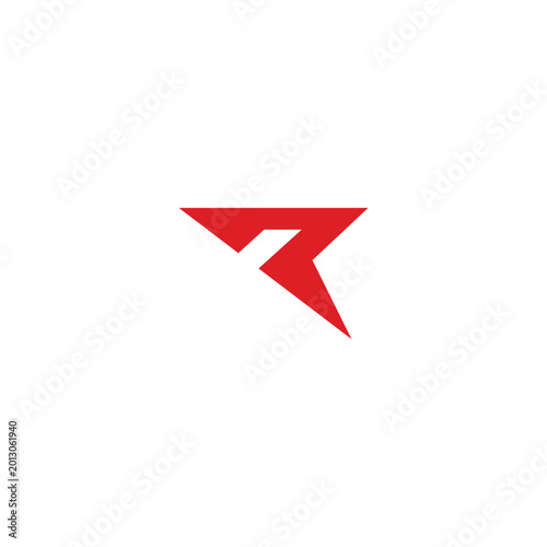 Free Download A modern, abstract, and geometric red letter R logo design on a clean white background. - GFXLoad