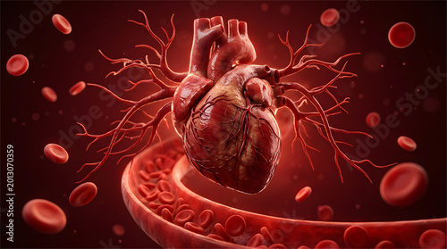 Cardiovascular System Medical Illustration