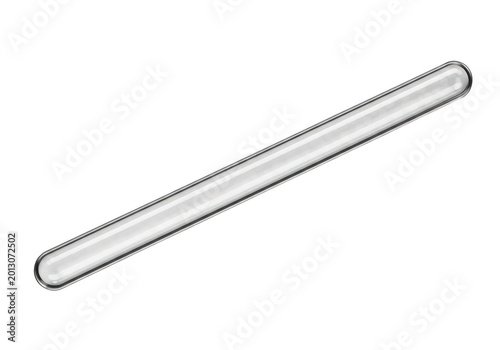 Single thin metal rod or steel stick isolated on transparent background, png