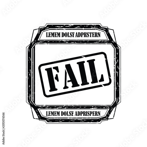 Fotografía Grunge stamp with the word fail isolated on a white background distressed rubber