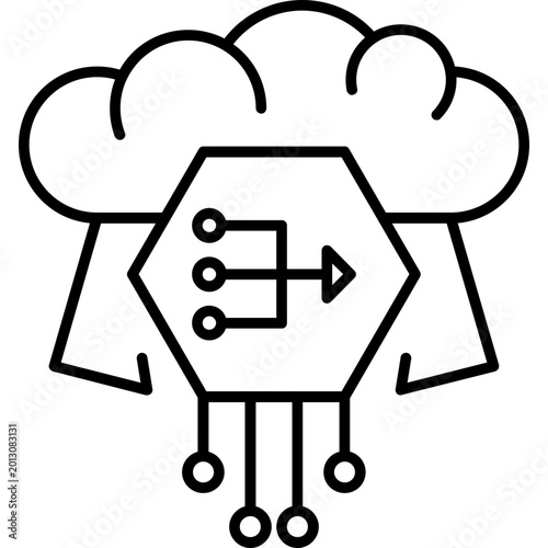 Bild auf Leinwand Cloud NAT Gateway Icon