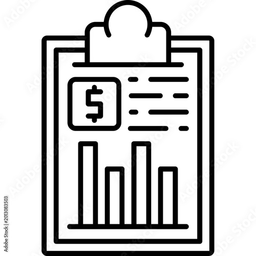 Tableau sur toile Statement of Financial Affairs Icon