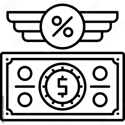 Tableau sur toile Mortgage Arrears in Bankruptcy Icon