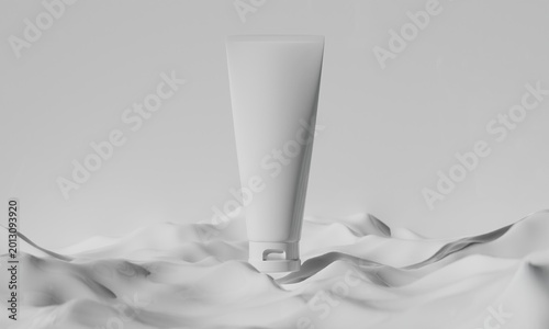 3d illustraion of cosmetic skincare beauty spa cream mockup, medical healthcare treatment, fashion of makeup, bottle tube of packaging