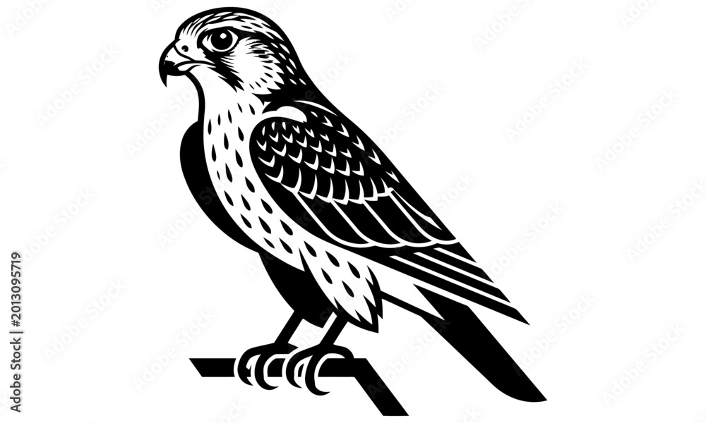 Fototapeta premium The Saker Falcon is a fast and powerful bird of prey found in Europe and Asia. It is known for its sharp eyesight, strong flight, and hunting skills.