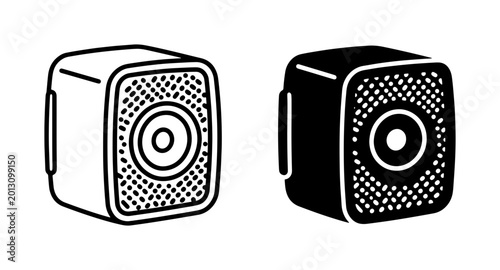 Konstfotografi Security Camera Icons, Surveillance System Vector Graphics, Modern CCTV Equipmen