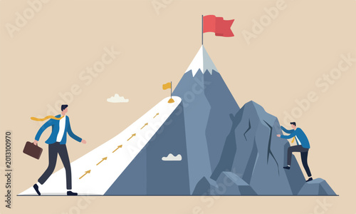 Foto success illustration is modern, flat design with clean lines and minimal shading