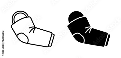 Bild auf Leinwand Elbow Brace Icons, Medical Support Vector Graphics, Orthopedic Sleeve Line Art a