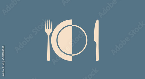 Flatware Setting with Plate Knife Fork.