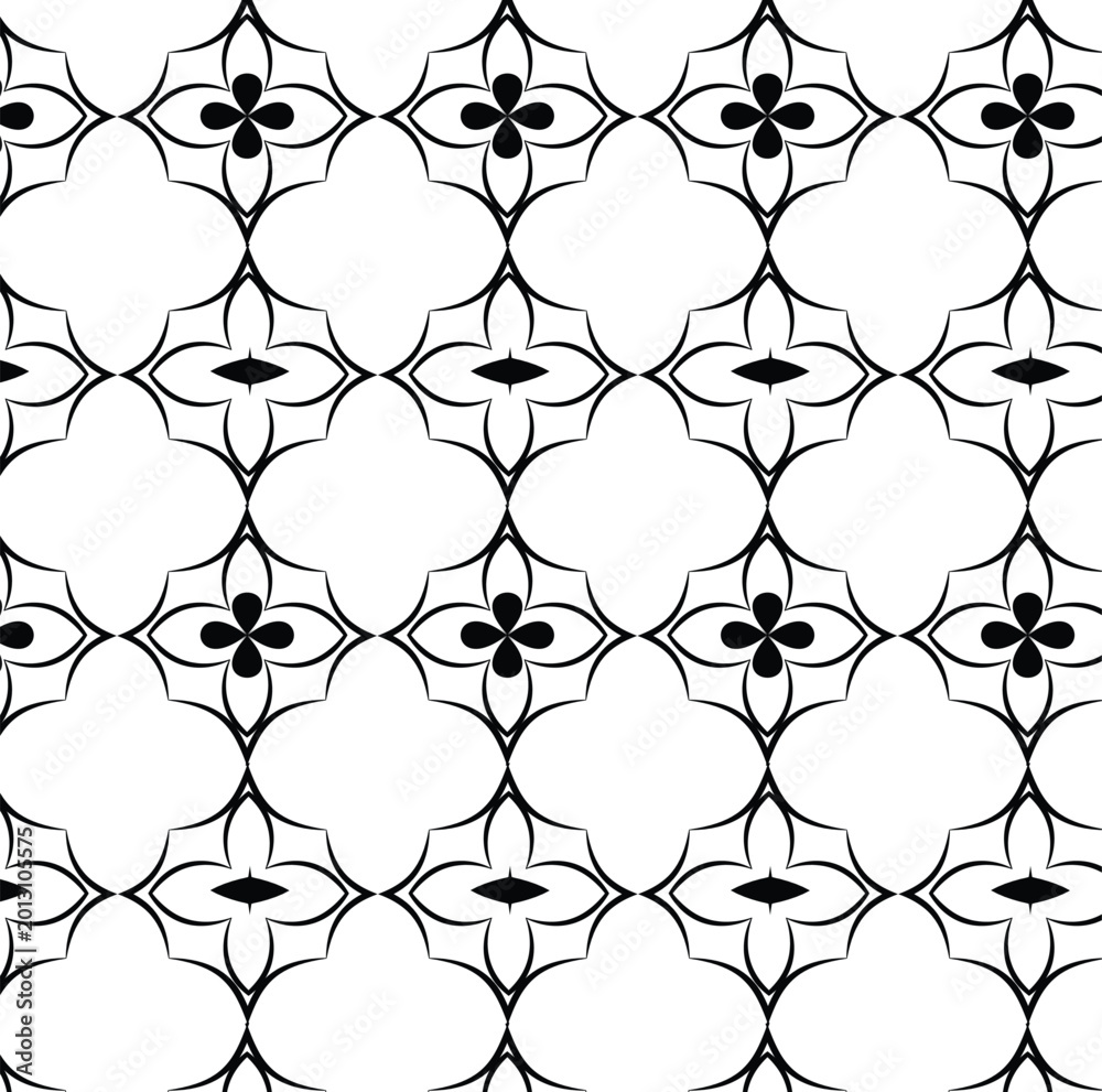 Fototapeta premium Black, seamless, spider web pattern, geometric design, abstract background, vector