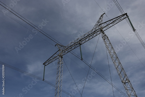 The power lines are coming from a coal-fired power plant.