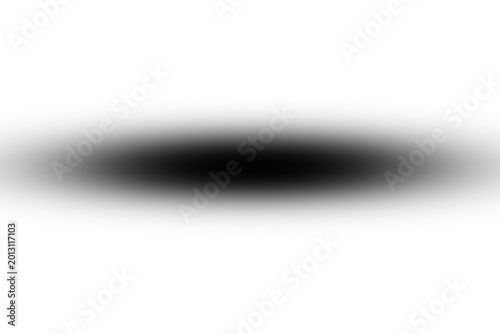 Isolated black oval shadow on transparent background