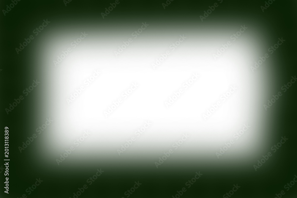 Obraz premium Dark green rounded rectangle shape soft edges vignette effect isolated on transparent background for digital design and compositions