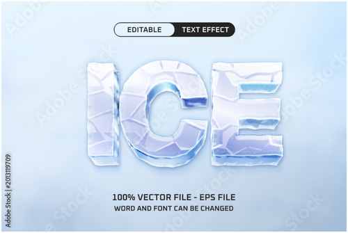 Frozen Ice Editable Text Effect