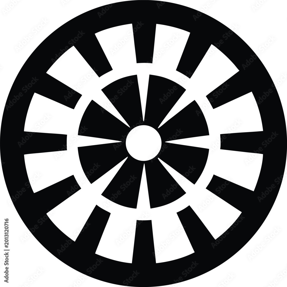 Fototapeta premium Loading spinner clock style silhouette vector art illustration