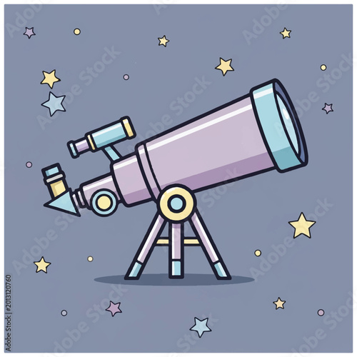 Telescope on a tripod stand 1.