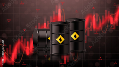 Foto Concept Banner of Rising Oil Prices