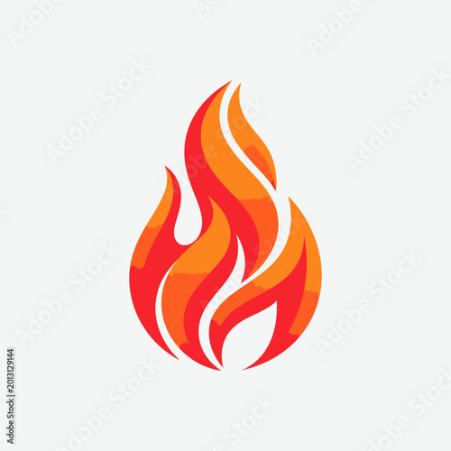 Quadro em tela Vibrant flame graphic design element.