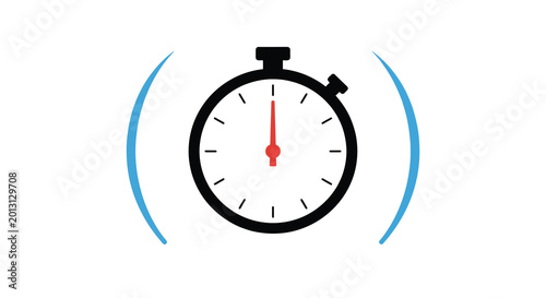 Photos stopwatch icon black and white isolated on white background