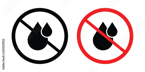 Fotografía No wet icon symbol illustrations. Icon design